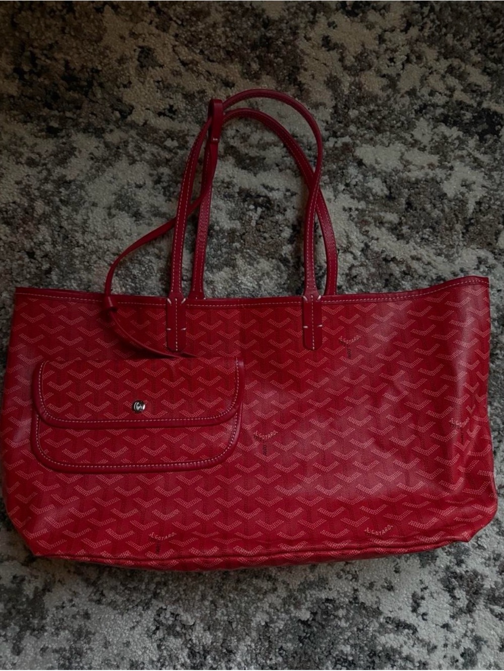 Red Goyard tote bag